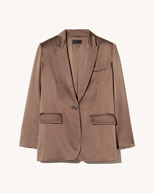 EVELINE SILK JACKET IN TAUPE