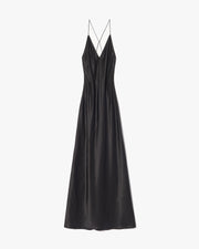 IRA SILK GOWN IN BLACK