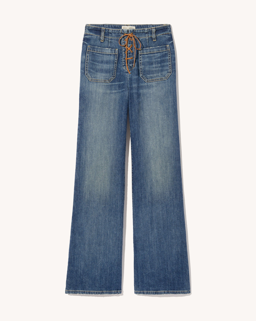 FLORENCE LACE UP JEAN IN CLASSIC WASH