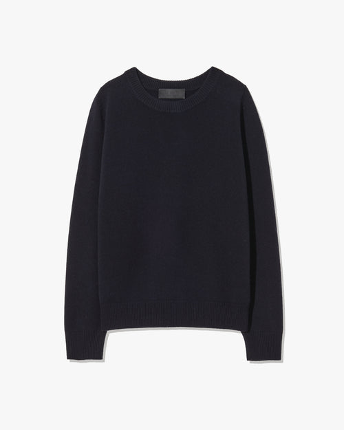 NORA CASHMERE SWEATER IN DARK NAVY