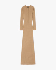 ROXY SILK KNIT DRESS IN CAMEL