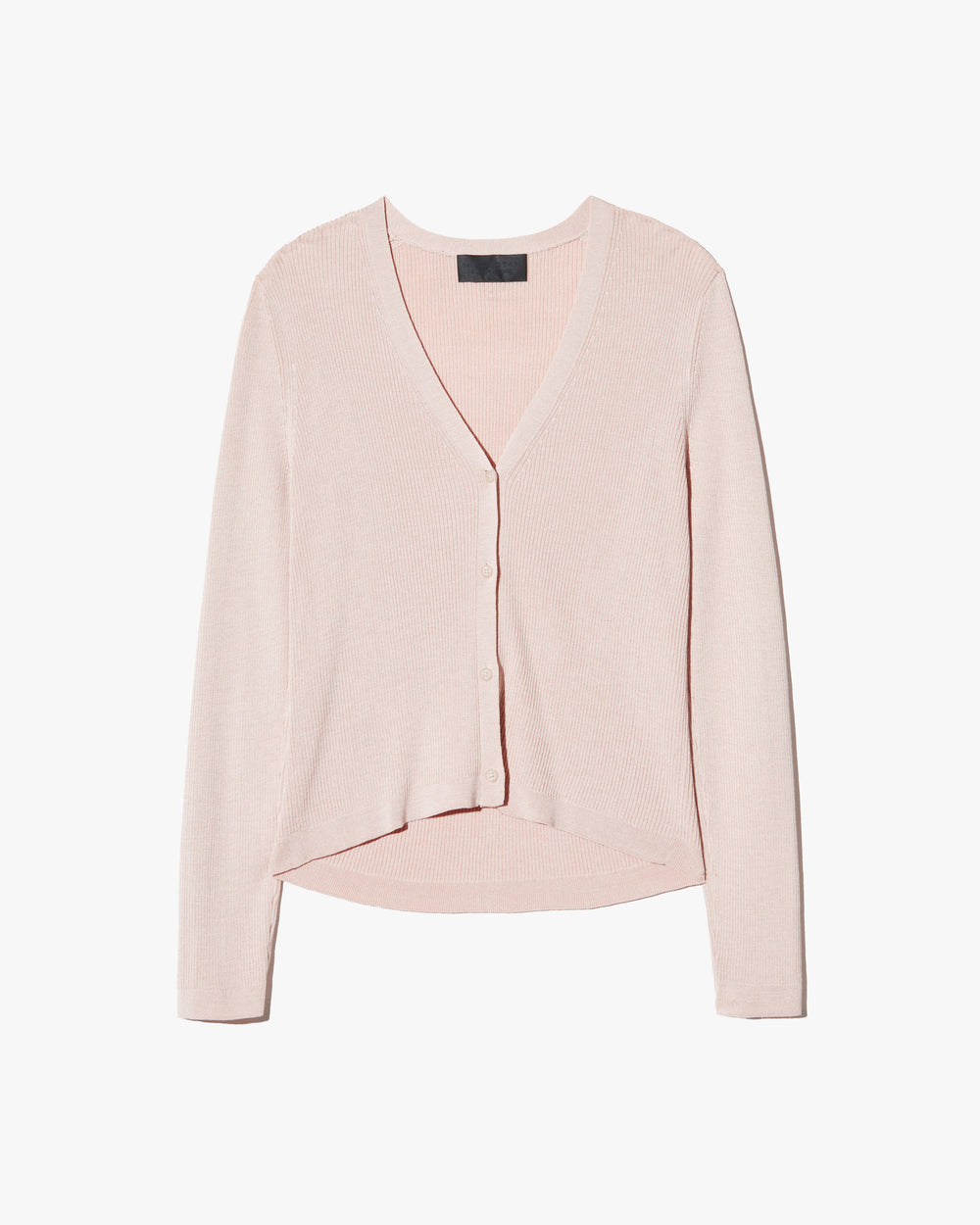 NARI SILK CARDIGAN IN LIGHT BLUSH