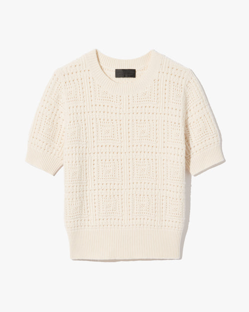 ELYSIA CASHMERE SWEATER IN IVORY