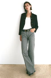 CELIA STRIPED JEAN IN RAILROAD STRIPE RINSE