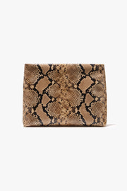 JERRY CLUTCH IN TAUPE SNAKESKIN