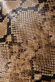 JERRY CLUTCH IN TAUPE SNAKESKIN
