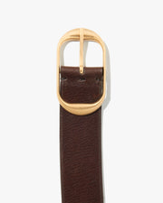 NILI BELT IN VINTAGE BROWN W/ ANTIQUE BRASS BUCKLE