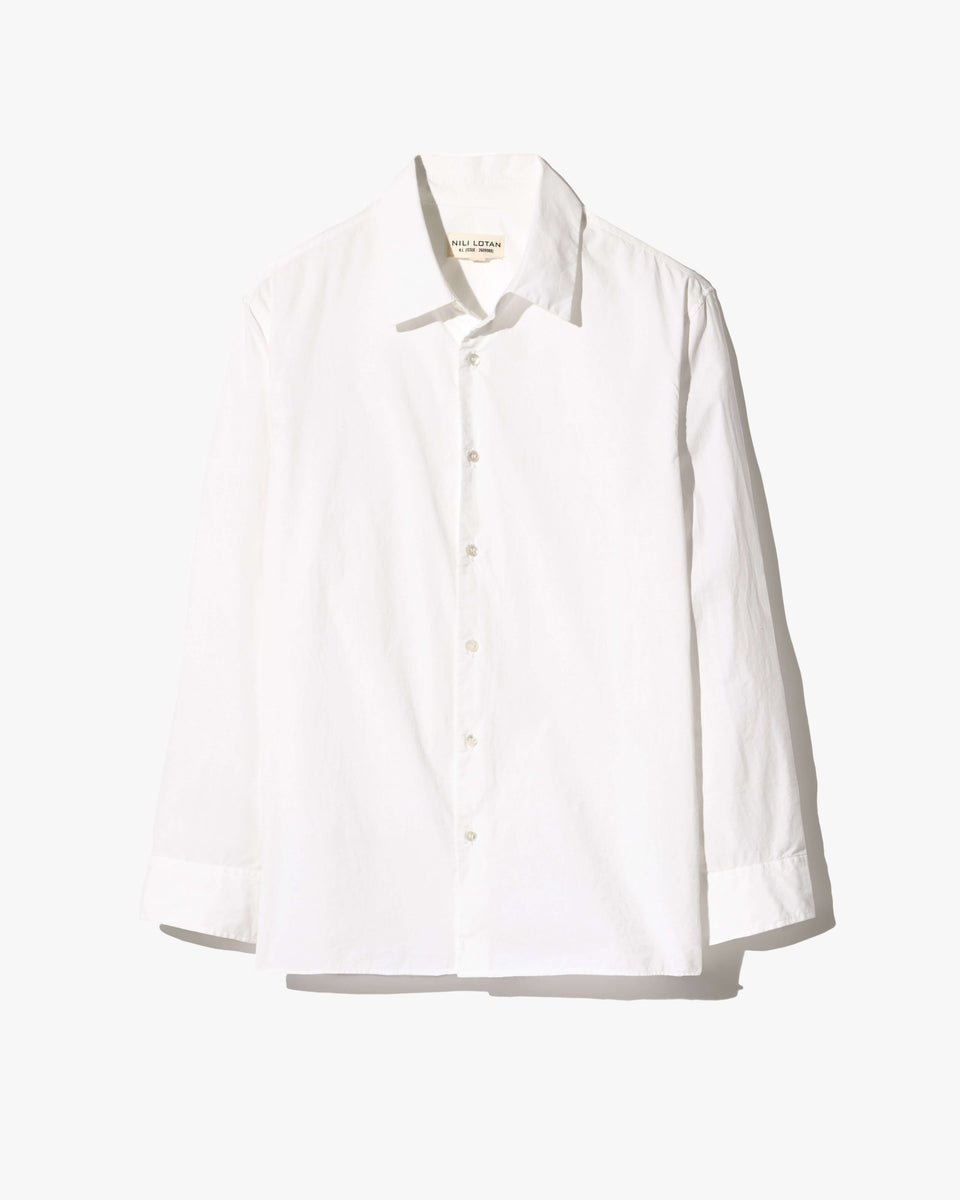 CAIDEN COTTON SHIRT IN WHITE