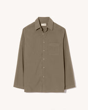 CAIDEN COTTON SHIRT IN TRUFFLE TAUPE