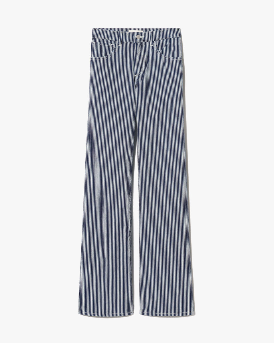CELIA STRIPED JEAN IN RAILROAD STRIPE RINSE