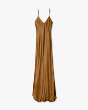 CAMI SILK GOWN IN AMBER GLAZE