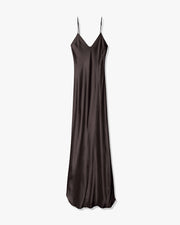 CAMI SILK GOWN IN ESPRESSO NOIR