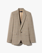 ANABEL TAILORED BLAZER IN GREY / OCHRE CHECK