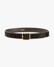 GABRIELE BELT IN ESPRESSO W/ GOLD BUCKLE