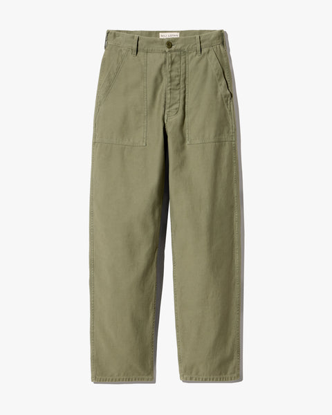 Women's Olive Cotton Military Pant | Nili Lotan