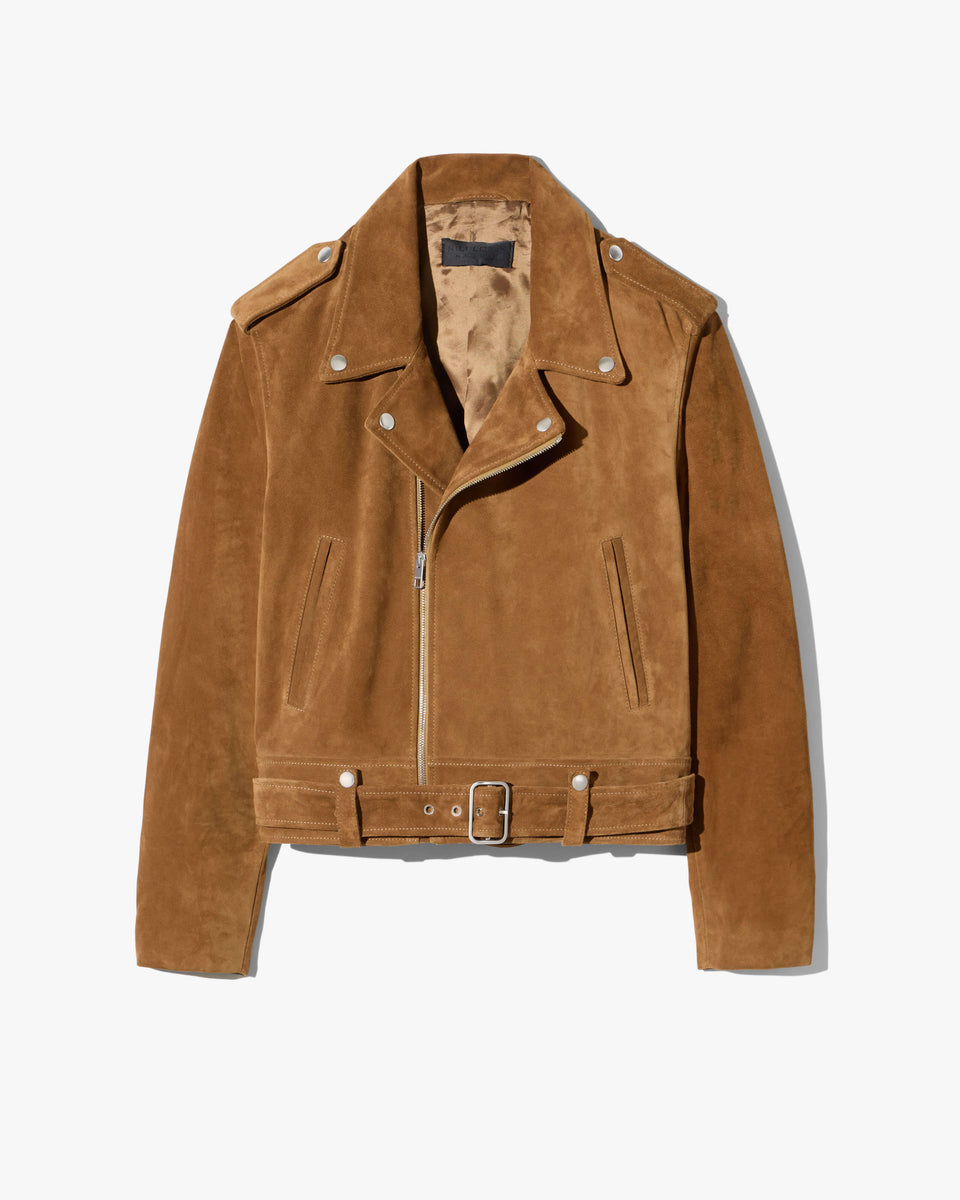EVEL BIKER SUEDE JACKET IN MARTORA