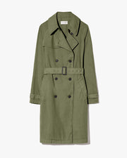 AMELINE TRENCH COAT IN DARK CAMO