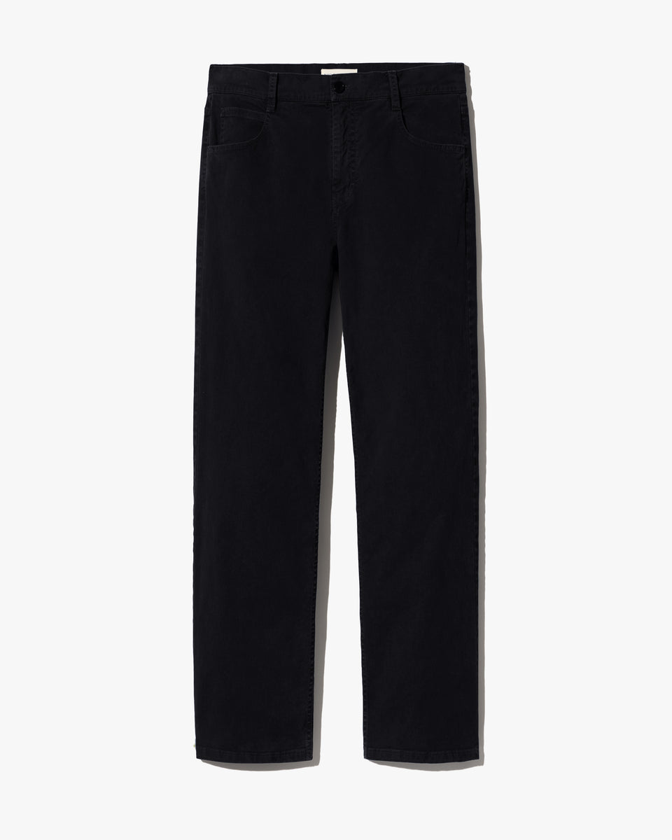 LORIMER COTTON PANT IN JET BLACK