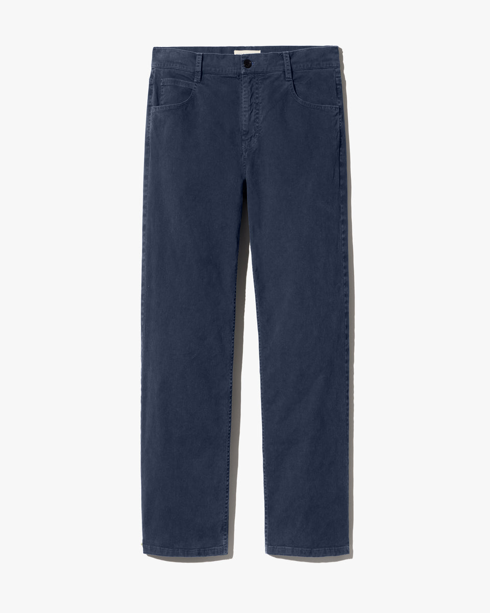 LORIMER COTTON PANT IN VINTAGE WASHED - ADMIRAL BLUE