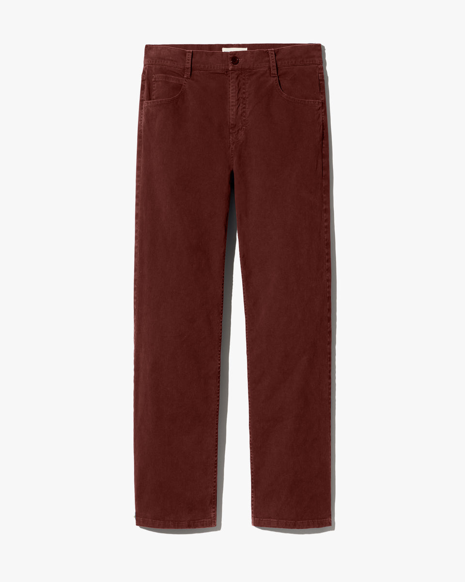 LORIMER COTTON PANT IN CABERNET