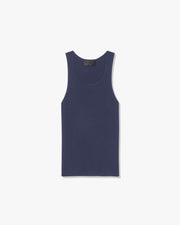 LOTTIE SILK KNIT TANK IN DARK INDIGO