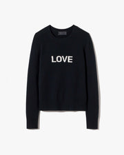SILVIE IN LOVE CASHMERE SWEATER IN BLACK/IVORY