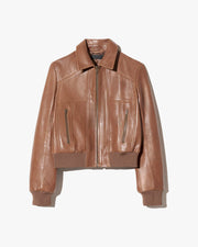 SUE LEATHER JACKET IN COGNAC