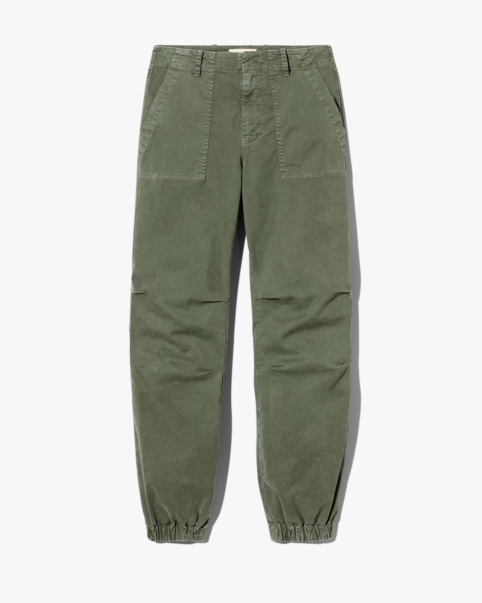 UTILITY COTTON PANT IN VINTAGE WASHED - THYME