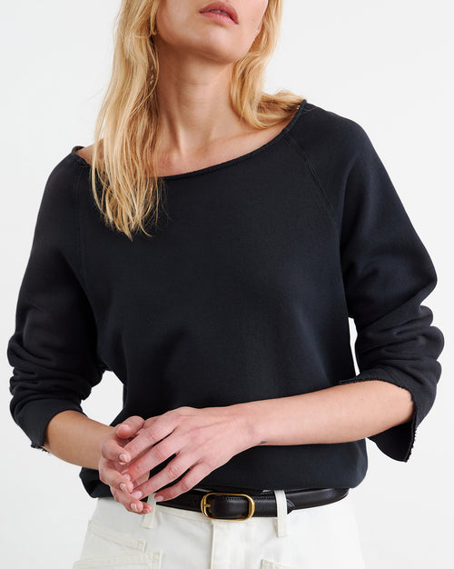LUKA SWEATSHIRT IN WASHED BLACK
