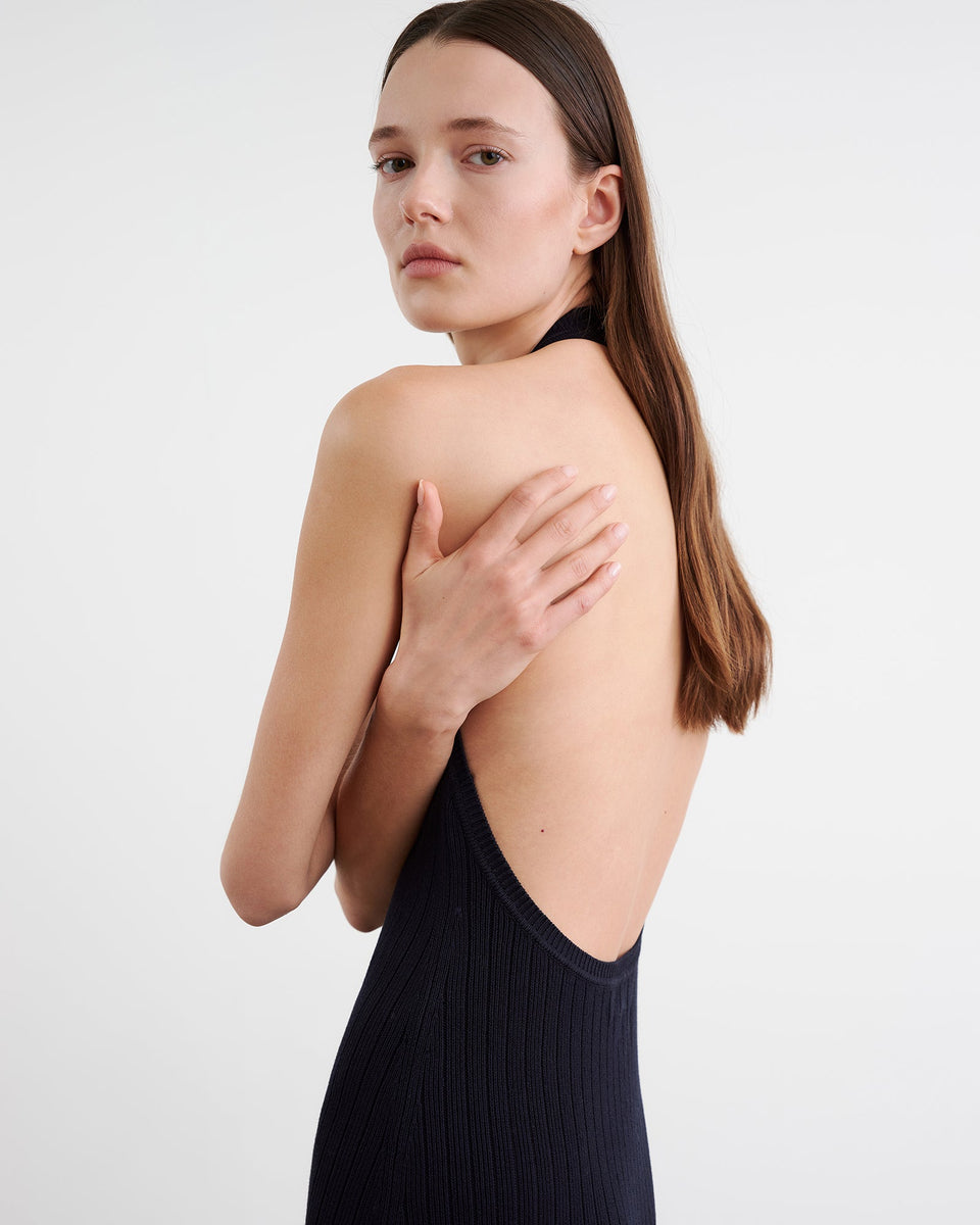 IVENKA DRESS IN DARK NAVY