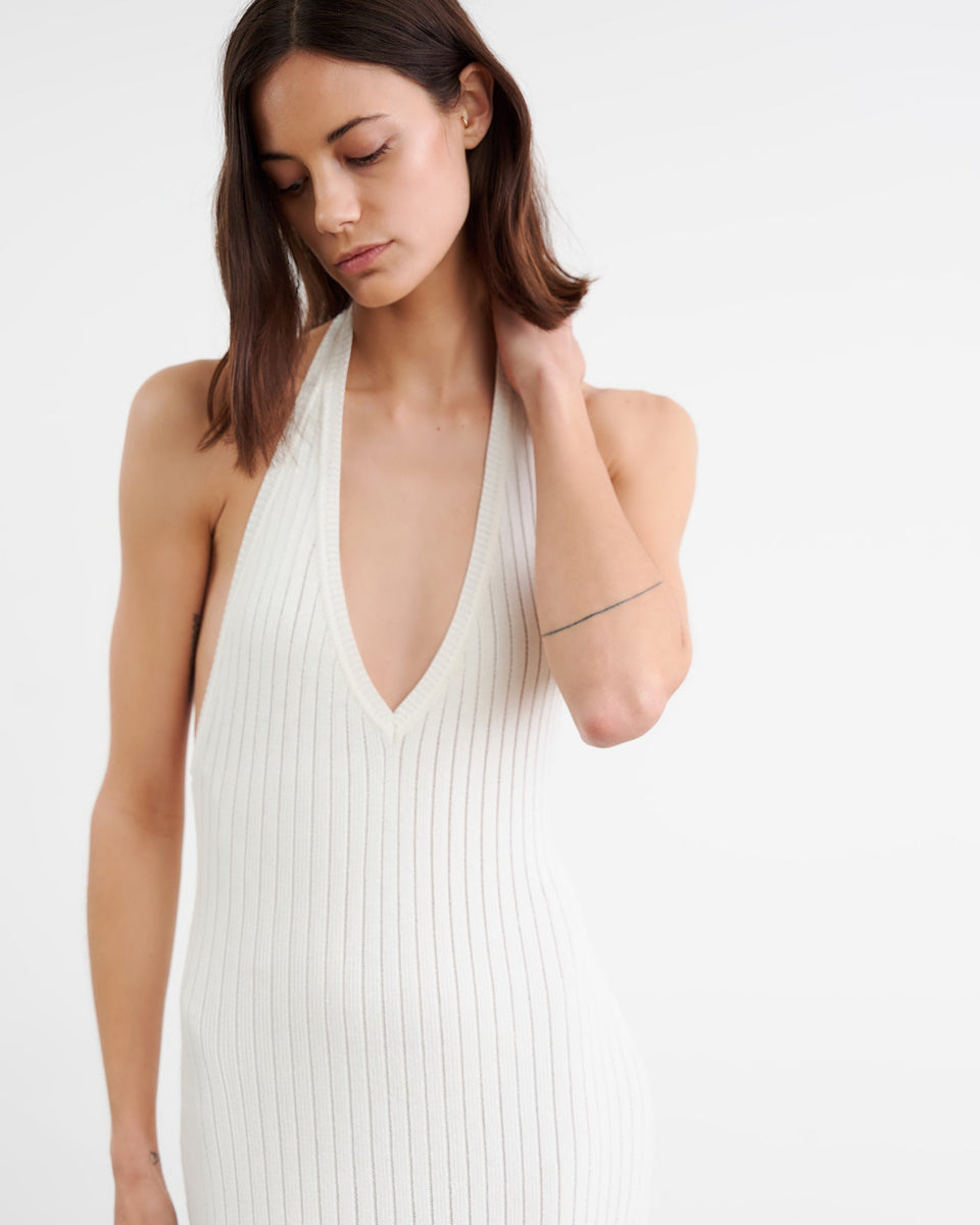 IVENKA DRESS IN IVORY