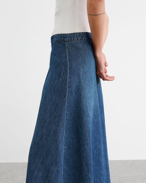 ASTRID DENIM SKIRT IN ASTRID DENIM SKIRT