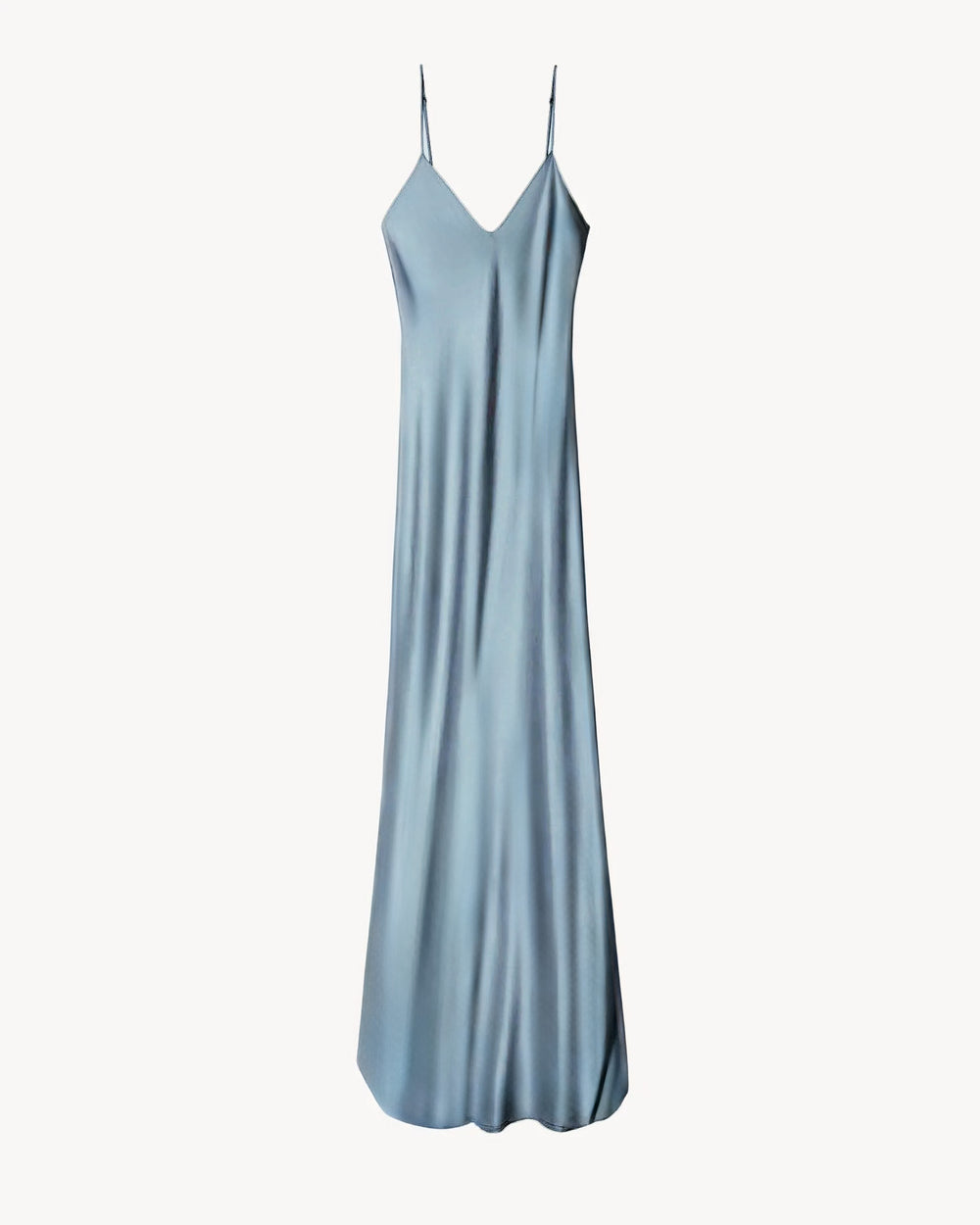 CAMI SILK GOWN IN VINTAGE BLUE