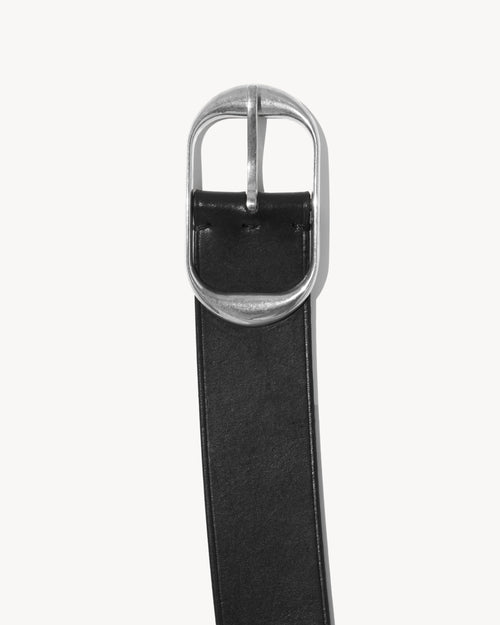 NILI BELT IN BLACK W/ANTIQUE SILVER BUCKLE