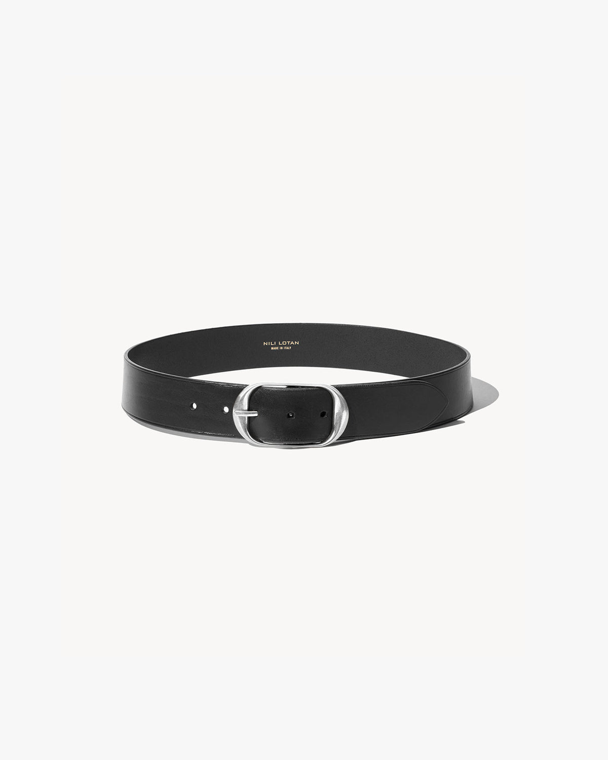 Nili Lotan anchor plaque webbing belt black $225 nwt size l NILI LOTAN 3cm Nic Woven Leather Belt for Men | MR PORTER main image 3