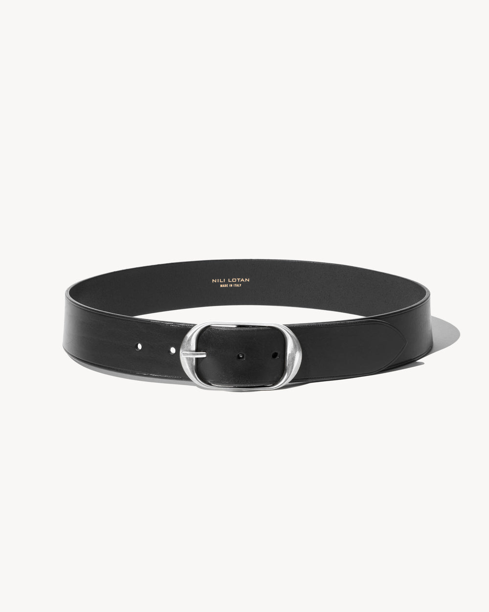 NILI BELT IN BLACK W/ANTIQUE SILVER BUCKLE