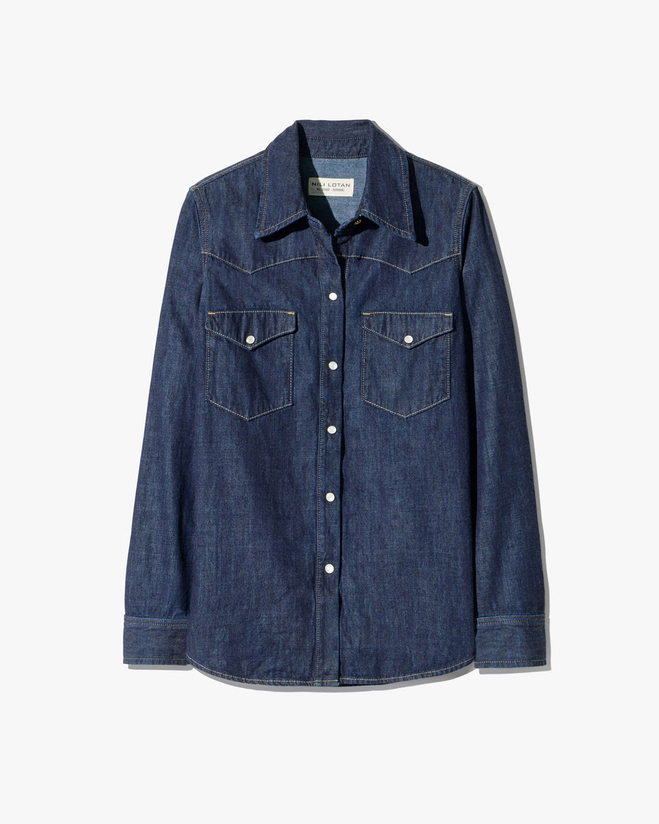 TRAVIS SHIRT IN INDIGO RINSE