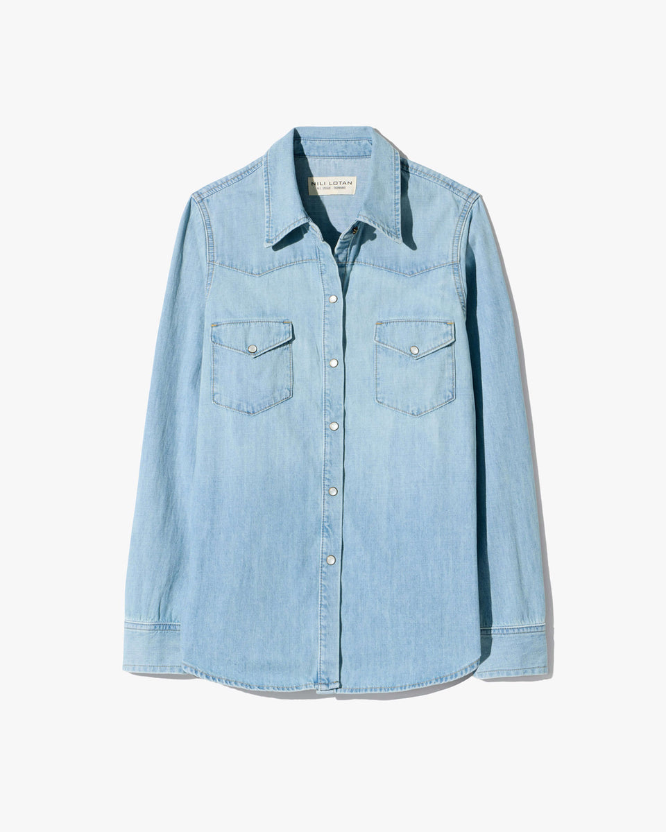 TRAVIS SHIRT IN LIGHT WASH