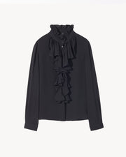 LILY SILK BLOUSE IN BLACK