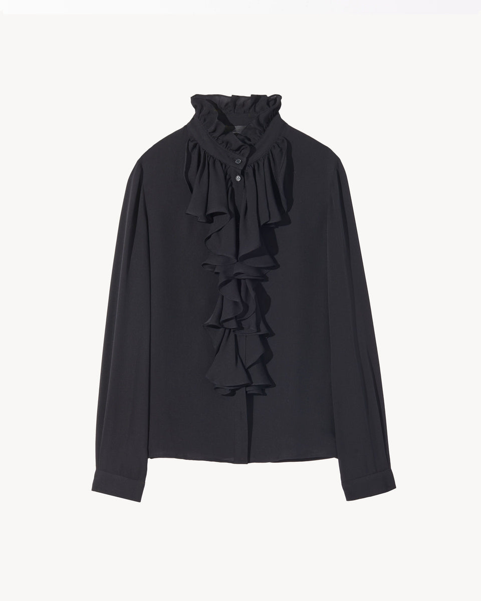 LILY SILK BLOUSE IN BLACK