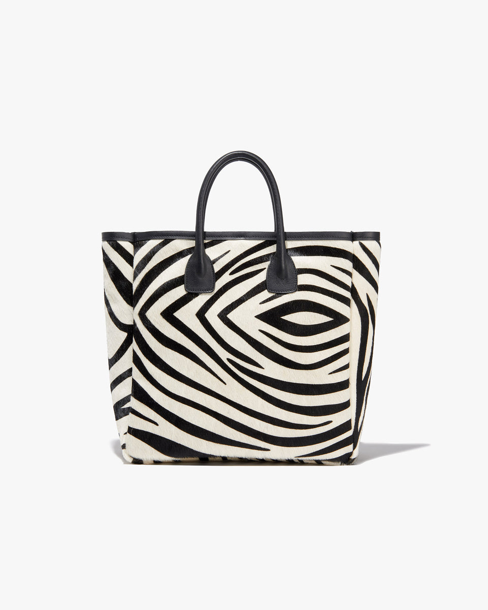 FREDDIE BAG IN IVORY/BLACK ZEBRA PRINT