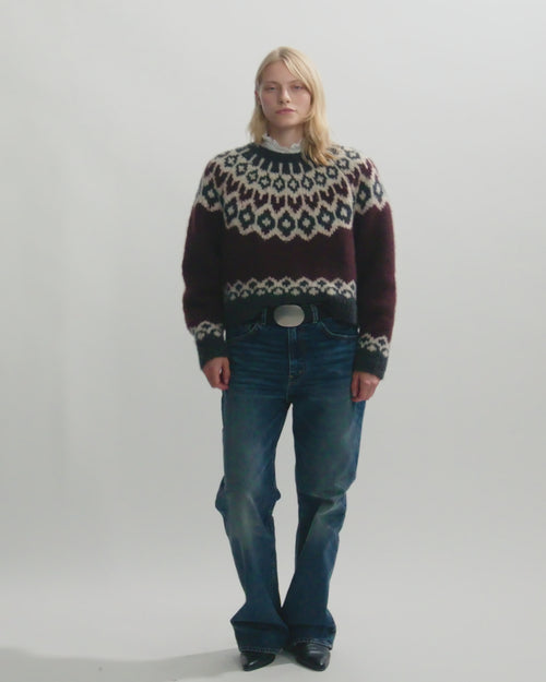 BURGUNDY FAIRISLE