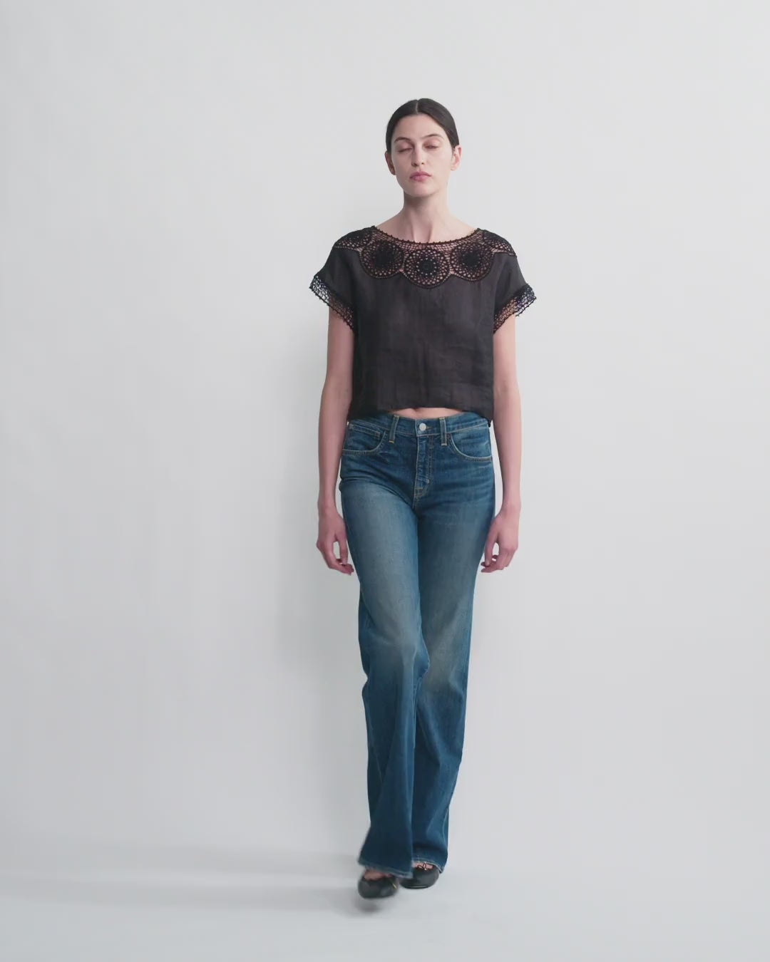 CAILA TOP | Women's Cotton Crochet Detail On Front And Back | Nili