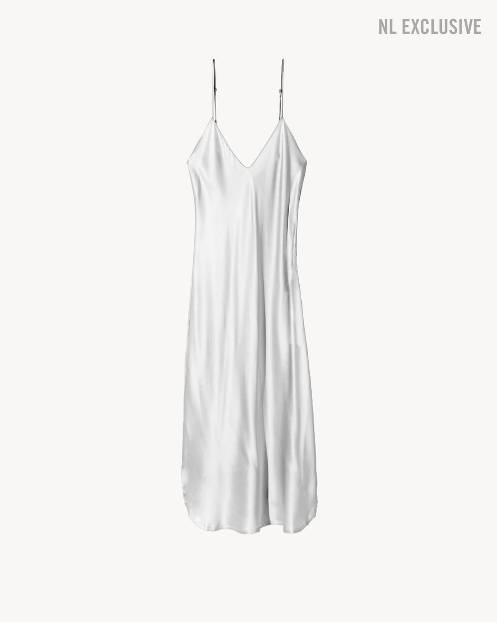 CAMI SILK DRESS IN SILVER