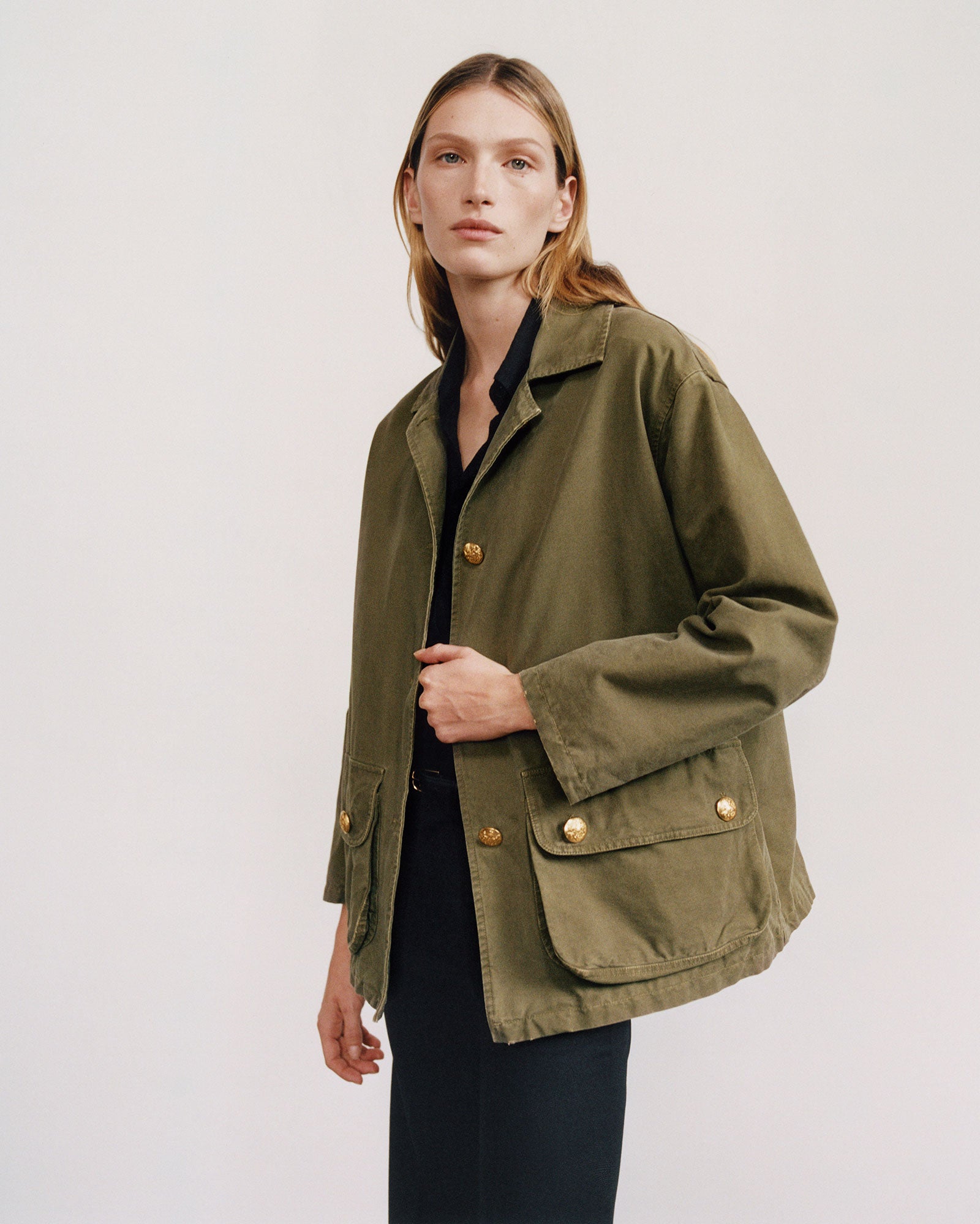 CONNOR JACKET WITH GOLD BUTTONS – Nili Lotan