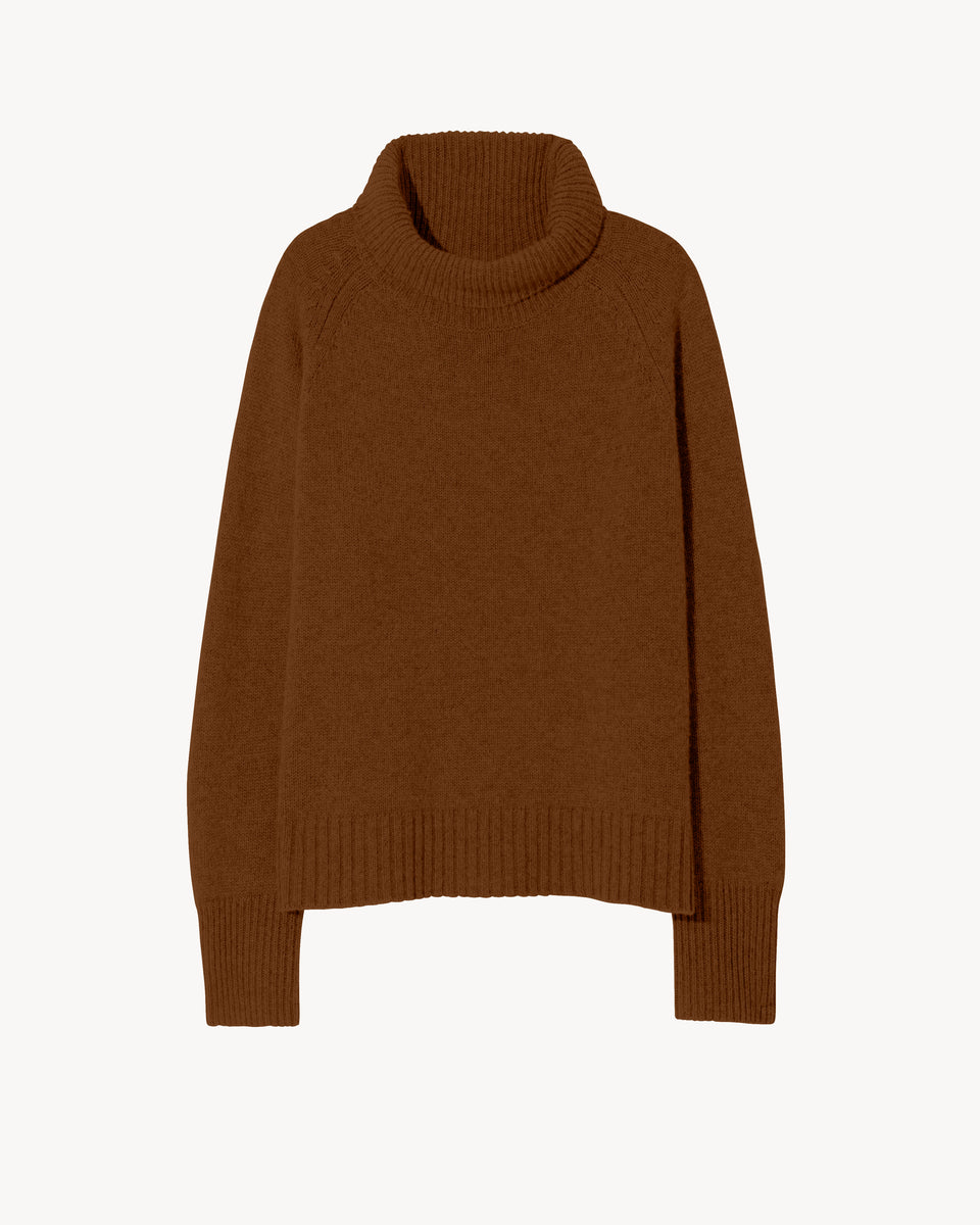 LANIE CASHMERE SWEATER IN CHESTNUT