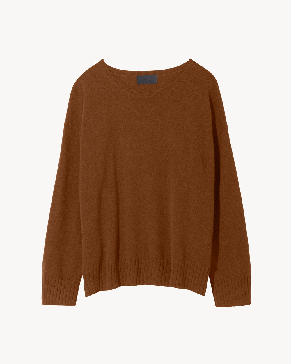 BOYFRIEND CASHMERE SWEATER IN CHESTNUT