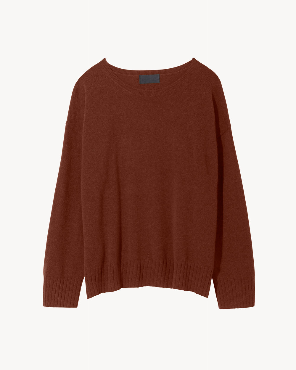 BOYFRIEND CASHMERE SWEATER IN RUST