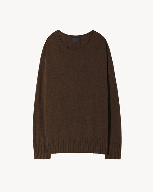 BOYFRIEND CASHMERE SWEATER IN ESPRESSO