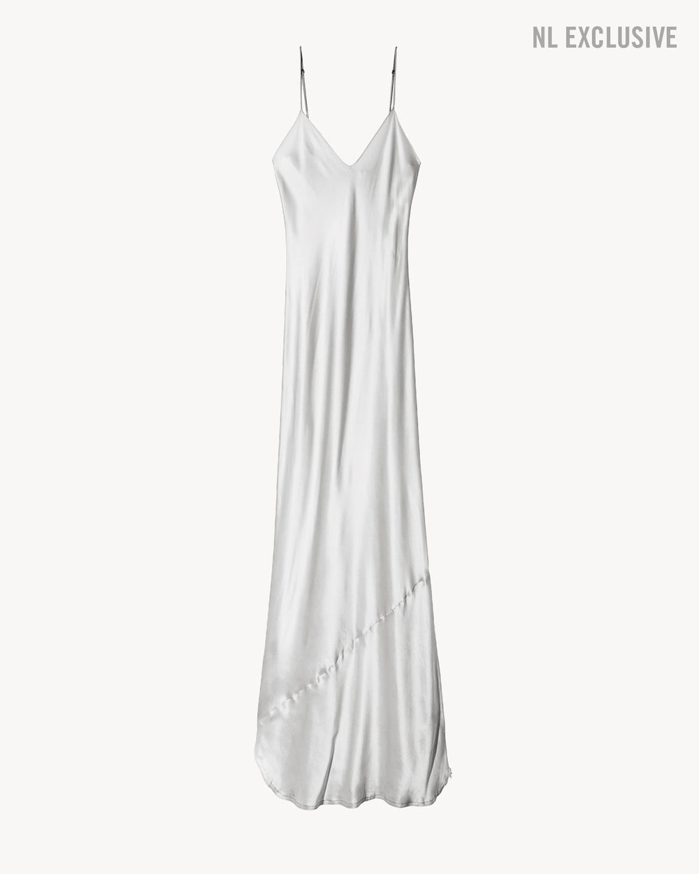 CAMI SILK GOWN IN SILVER